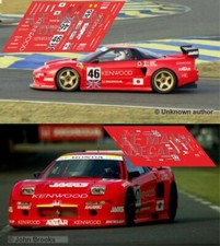 Decals Honda NSX GT1 Le Mans
